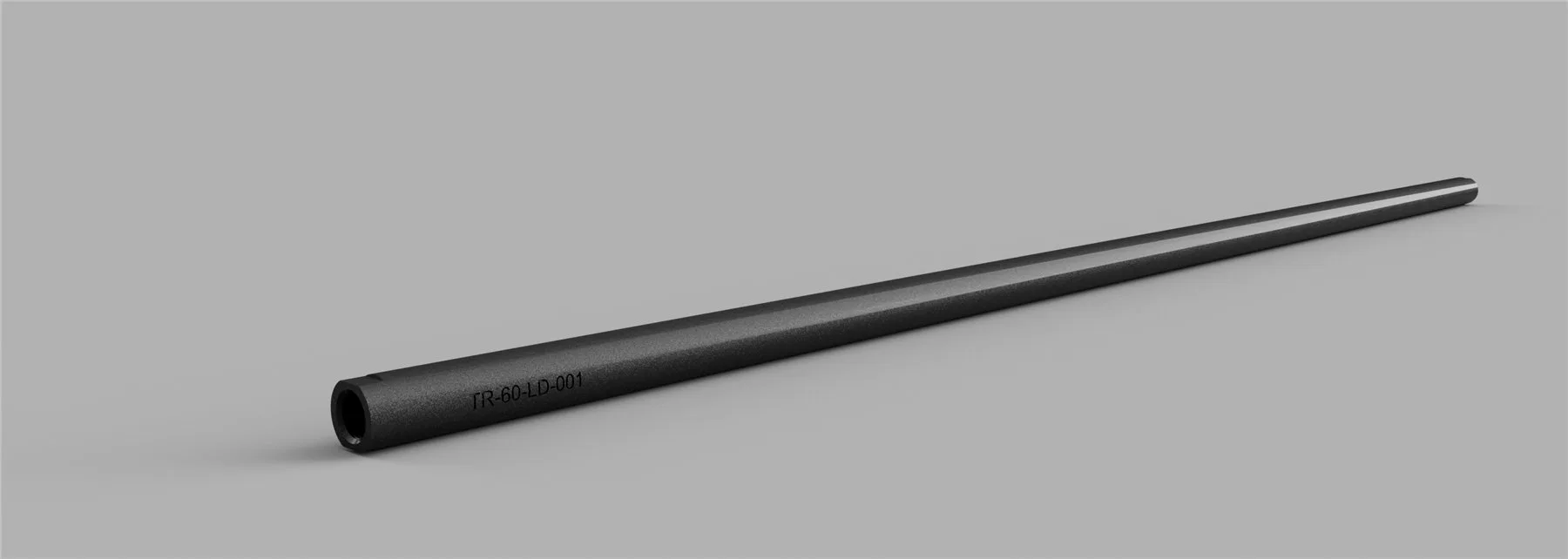 Extended track rod with lock nuts